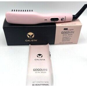 Calista GoGo Mini Detail Brush Compact Fusion Heat Styling Tool Pink